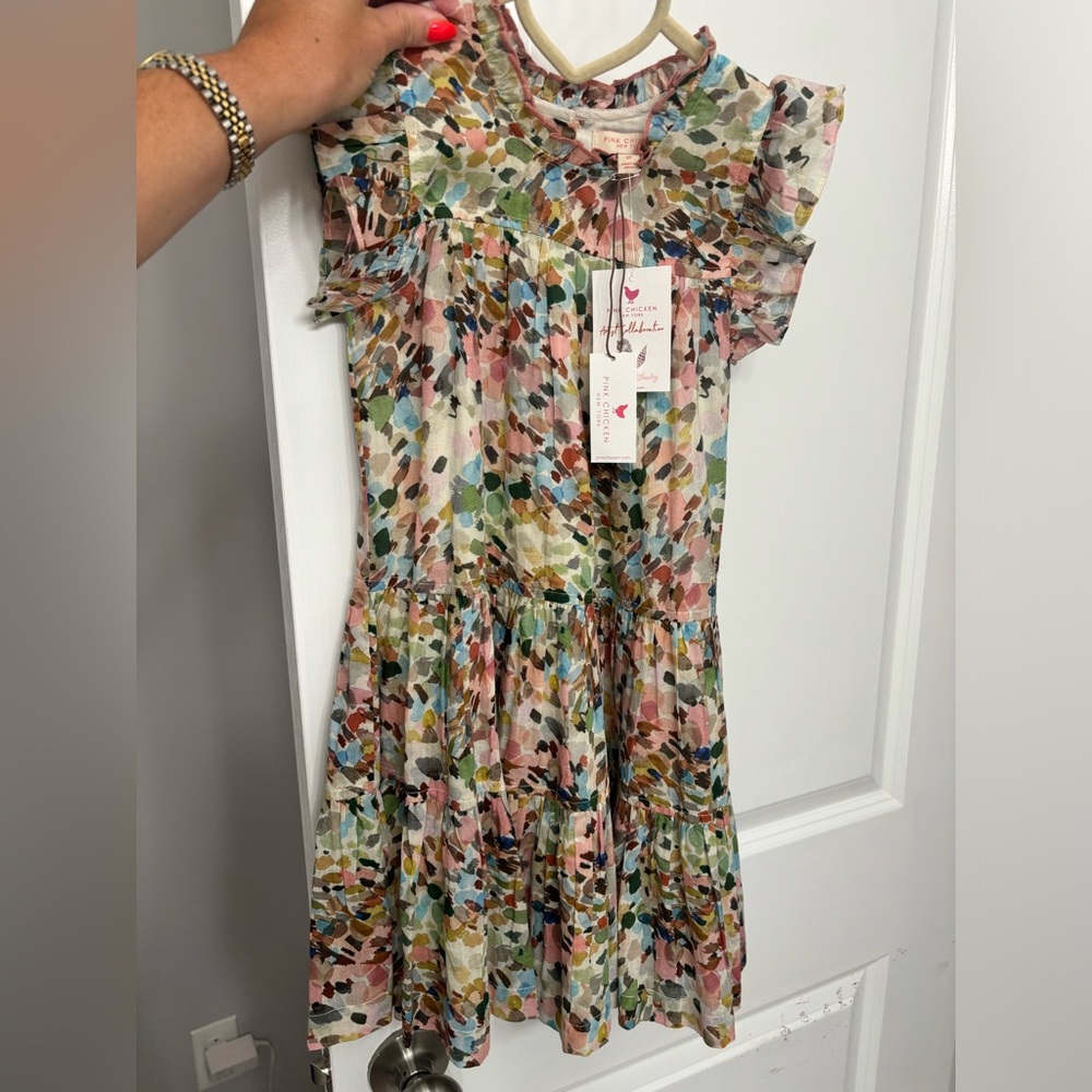 New with tAGS PINK CHICKEN NYC Colorful Floral Dress